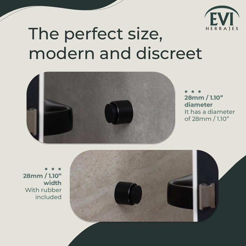 EVI Door Stoppers | Stainless Steel Door Handle Stopper -