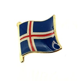Icelandic Flag Metal Pin Badge, Metal