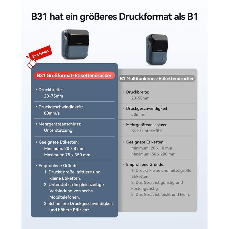 NIIMBOT B31 Label Printer Labelling Device Label Printer