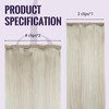 Fshine Clip in Human Hair Extensions 12 Inch Straight White