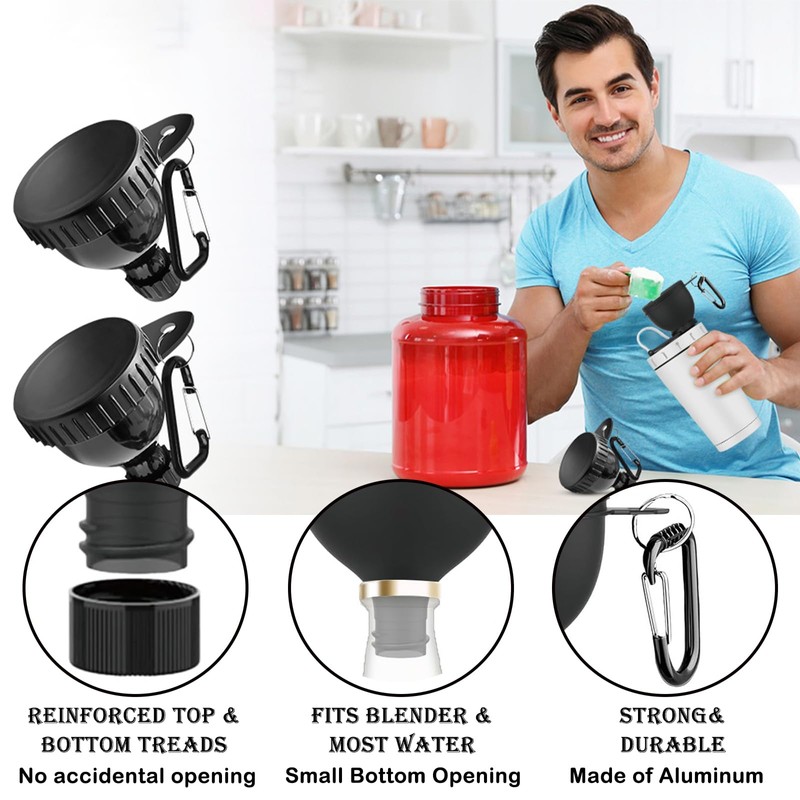 Small Protein Shaker, 2 Pcs Protein Powder Container, Portable Protein