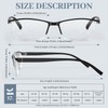 LUFF 6Pack Blue Light Blocking Reading Glasses Men Women-Ultra-Light Unbreakable