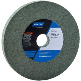 Norton 6" Dia. 1/2" Thick 1" Hole Size 80 Grit Green Silicon Carbide Fine Hardness Type 1 Bench & Pedestal Grinding Wheel