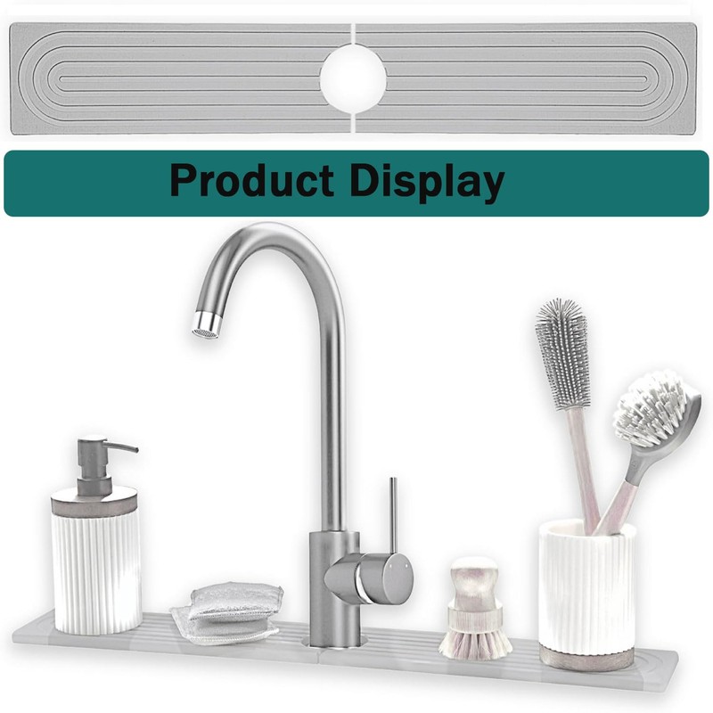 24 in Faucet Mat for Kitchen Sink, Quick Drying Faucet
