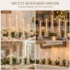 20 Pack Glass Hurricane Candle Holders, 11.8 in Clear Taper