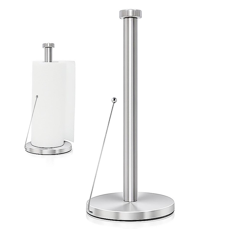 Paper Towel Holder Free-Standing, Kitchen Roll Stand Paper Roll Dispenser