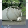 TIny Pearl Hoop Earring- 8mm 22G Cartilage Helix Ring- White