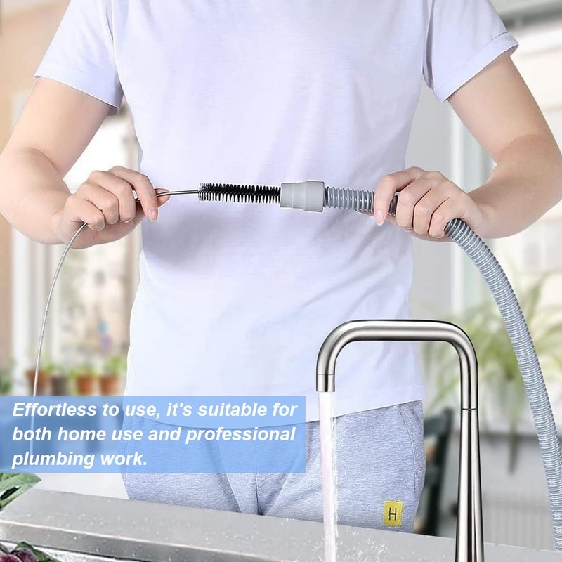 Flexible Pipe Cleaning Brush Narrow Drain Hole Cleaning Tool for
