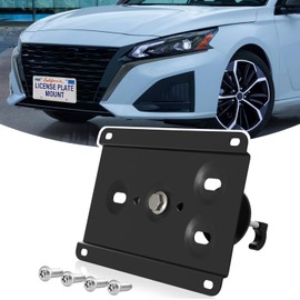 Front License Plate Holder No-Drill Bracket Mount Anti-Theft Frame fits for Anti-Theft Screw, Compatible with Nissan Altima 6th gen L34,Maxima 8th gen A36,Sentra 8th gen B18,Versa 2nd gen N18,Z RZ34