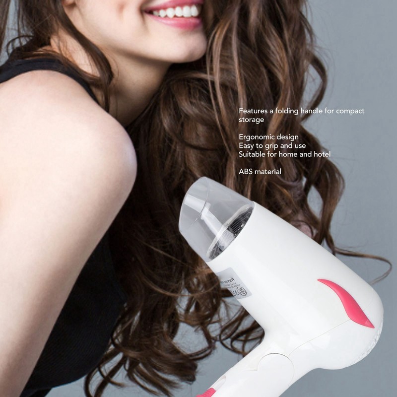 Hair Dryer Hotel Adjustable Compact Blow Dryer with Folding Handle