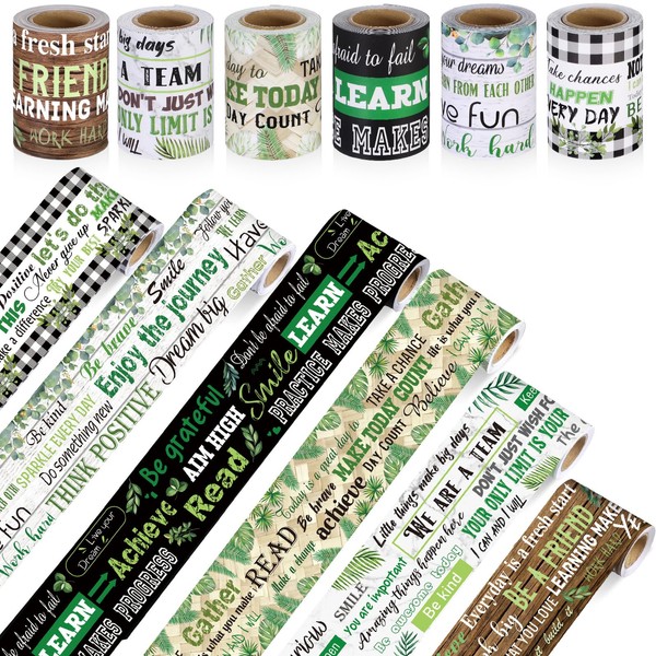 Tenceur 98.5 ft Bulletin Board Borders Classroom Decoration 6 Rolls