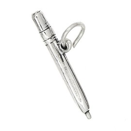 LGU Sterling Silver Oxidized 3D Pencil Pen Charm