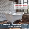 Aolemi 3 Handles Tub Shower Faucet Set with Valve Bathtub
