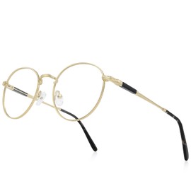 RB.Pilot Round Reading Glasses for Women Men Vintage Retro Blue Light Blocking Computer Readers