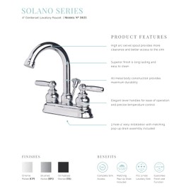 Laguna Brass 2023TB Bathroom Sink Faucet, Oil Rubbed Bronze Finish