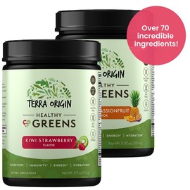 TERRA ORIGIN Healthy Greens - Flavor: Tropical Passionfruit