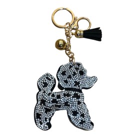 Popfizzy Bling Poodle Keychains for Dog Lovers, Rhinestone Purse Charms, Crystal Bag Charm, Poodle Gift