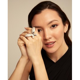 Sterling Silver Alloy Medium Butterfly Ring UNOde50, Sterling Silver Plated Alloy