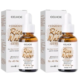 2PCS Rice Water for Hair Growth Rice Water Hair Serum for Dry Damaged Hair Rice Hair Growth Oil for Thinning Hair and Hair Loss,Deeply Nourishes Hair Scalp Growth Serum Strengthening Anti-Hair Loss