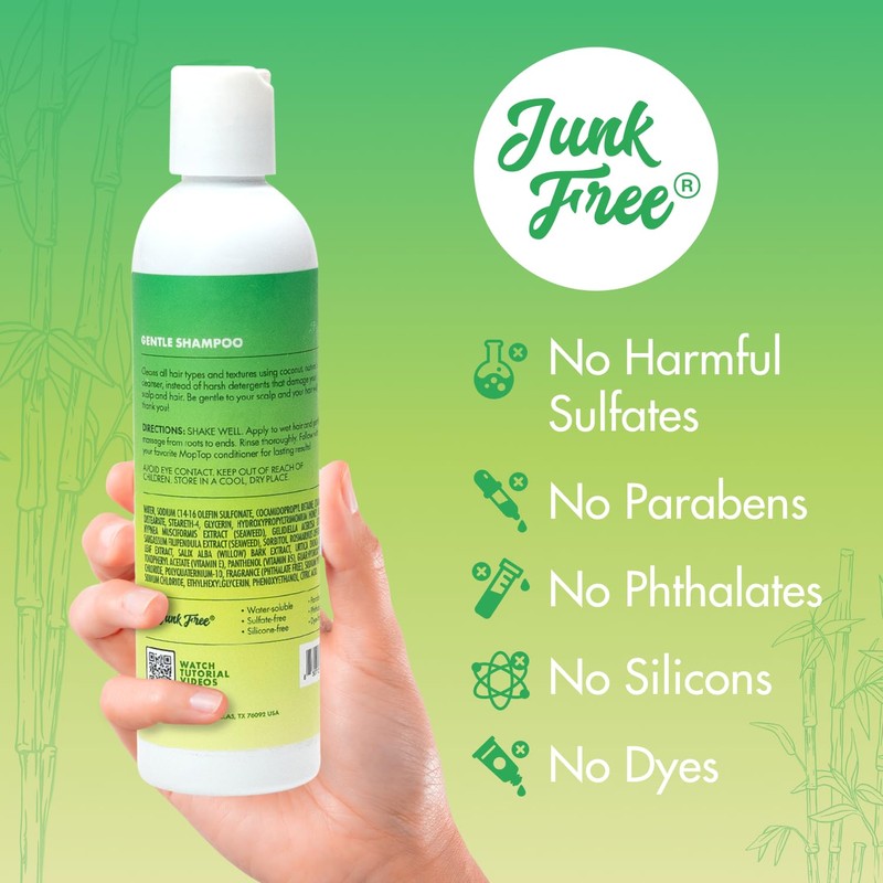 MopTop Gentle Shampoo – Every Day Curly Hair Sulfate Free