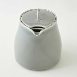 Fourlife 620Ikw Ceramic Teapot, 1.9 fl oz (591 ml), 3 Cups, Includes Tea Strainer, Microwave and Dishwasher Safe, Gray, Ink Wash, Danjou Teapot