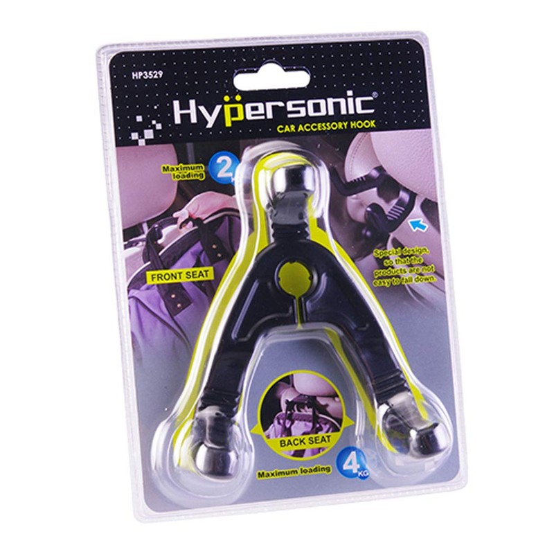Hypersonic Car Headrest Hanger Hook Front Back Seat Durable Holder