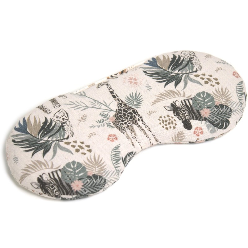 Organic Eye Pillow Lavender & Linseed "Wild Animals" for Relaxation,