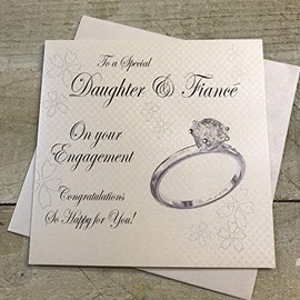 to A Special Daughter & Fiancé On Your Engagement, Handmade Engagement Card - Code PD9D