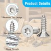 QANCEN Pack of 50 Wood Screws Torx Countersunk Screws Wood