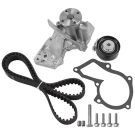 Timing Belt Kit with Water Pump BE8Z-6K254-A Compatible with Ford Escape 2013-2016 Fiesta 2011-2019 Fusion 2013-2014 Transit Connect 2014-2016 1.6L L4 Replace BE8Z-6268-C BE8Z-6K254-A