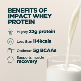 Myprotein Impact Whey Protein Powder | 22g Premium Protein Per Serving | Builds Lean Muscle & Aids Recovery | Vanilla 1KG | Vegetarian Low Fat & Carbs | Trusted by Athletes