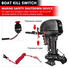 HaeKap Marine Kill Switch Safety Stop Switch Lanyard for Marine/Tohatsu Outboard Engine Motor Urgent Stop Switch