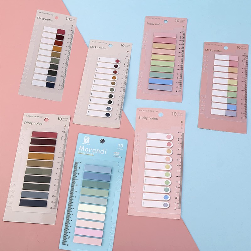 VEGCOO Morandi Sticky Marker, Sticky Marker, Index Tabs, 7-Piece Set