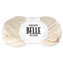 Frida's Wollhaus Drops 50 g Belle Cotton Wool Viscose Linen Baby Yarn Summer Yarn Knitting Crochet 20 Colours (02 | Natural)
