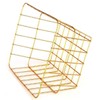 Gold Iron Wire Baskets and Trays, Round and Rectangular, 4-ct