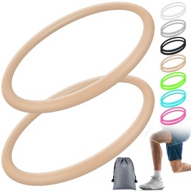 Foilswirl 2 Pcs Silicone Patella Tendon Support Strap Patella Band Knee Band for Knee Pain Knee Strap Brace Support for Volleyball Basketball Running Soccer Hiking(Nude Color)