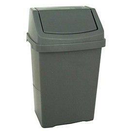 Wham High Grade 8l Silver Plastic Flip Top, 8Lt Small Waste Bin