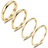 Kakonia 14K Gold Filled Rings Stacking Rings for Women Girls
