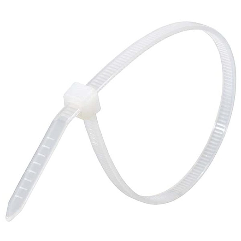 Ohm Electric Locking Cable Ties, 7.9 inches (200 mm), White,