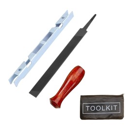 Halbeira Chainsaw Depth Gauge with Flat File,Universal Chainsaw Chain Guide Tools Kit,for General Chainsaw Raker Guide (A)