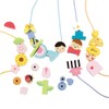 Classic World Threading Chain Figures, with 73 Pieces, Flowers, Bees