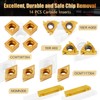 CHAWNIAO Indexable Lathe Turning Tool 21Pcs Kit 5/8" (16mm) Shank,