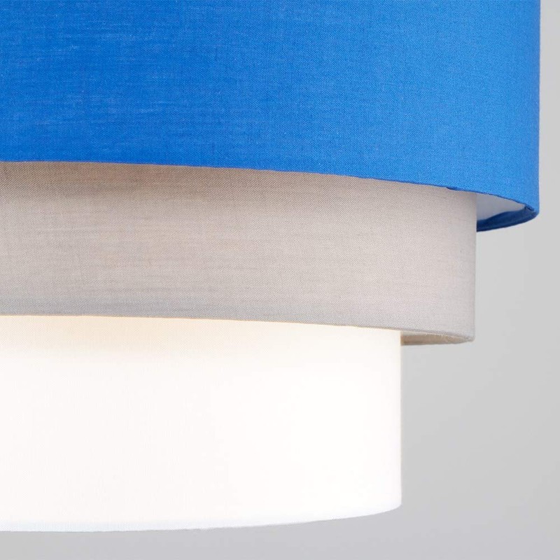 MiniSun | Round Modern 3 Tier Fabric Ceiling Pendant Light