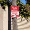 T&R Large Do Not Block Driveway Signs, Unauthorized Vehicles Towed