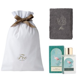 Foo Tokyo Organic Cotton, Hand Towel (Charcoal Gray) & Bath Oil, Dreaming Aroma, 1 Piece Gift Set (Includes Drawstring Bag), Popular, Women's, Gift, Luxury Plant Oil, Organic Cotton, Moisturizing, Dry