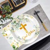 Yorcocek 40PCS God Bless Baptism Tableware Set