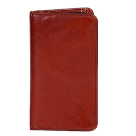 Scully Leather Pocket Weekly Planner Italian Leather 1008 Organizer,Cognac