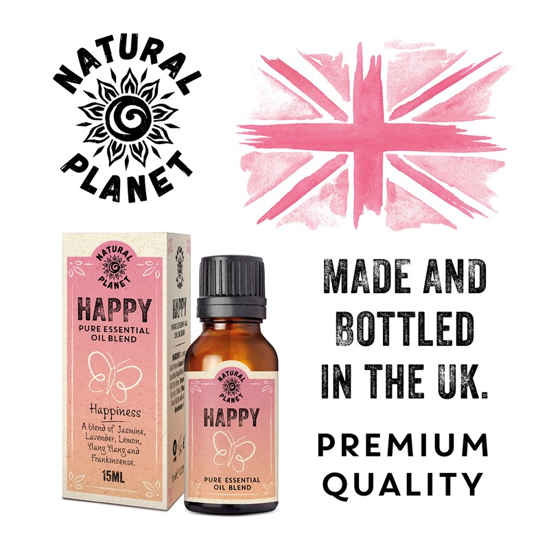 Natural Planet Happy Uplifting Blend 15ML with Jasmin Essential Oil