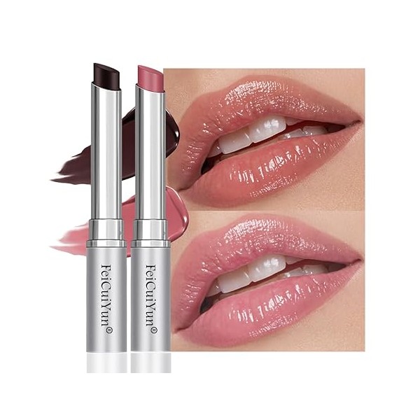 2Pcs Honey Tinted Lip Balms Lip Stain, Sheer Hydrating Lip