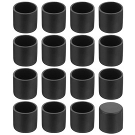 sourcing map 48Pcs Chair Leg Caps, Fit OD 19mm (3/4 Inch) Non-Marking PVC Chair Leg Tips Non-Slip Chair Leg Floor Protectors Round Table Covers End Caps for Furniture, Black
